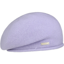 Beret Baskijski z Kaszmirem Lasuna by Seeberger, liliowy,