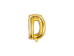 Balon foliowy litera "D" złota - 35 cm