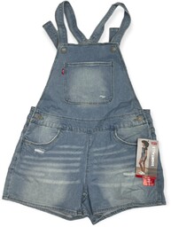 Jeansowa spodnie dziewczęce ogrodniczki Levi's 14