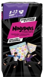 PAMPERS NINJAMAS Pieluchomajtki na noc dla dziewczynek 8-12