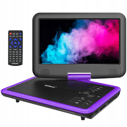 Przenośny Samochodowy Odtwarzacz DVD 9'' LCD Fioletowy