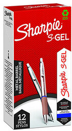 Sharpie 2162642, pióro żelowe S-Gel Metal, niebieski, 12szt.,