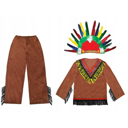 Kostium Indiański Pióropusz Bluza Indianina Dziki Zachód Western