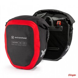 EXTRAWHEEL Sakwy tylne WAYFARER PREMIUM CORDURA 50L black/red