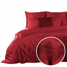 Pościel satynowa komplet 160X200 NOVA3 czerwony