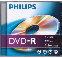 PHILIPS Płyta Slim DVD-R, 4.7 GB, 16x