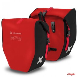 EXTRAWHEEL Sakwy tylne BIKER POLYESTER 50L red/black