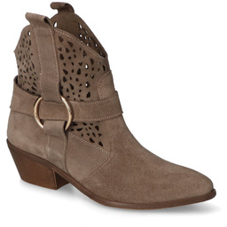 Botki Nicole 2994/032 Cappucino zamsz