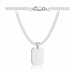 Srebrny Łańcuszek Pancerka 3,80 mm z Nieśmiertelnikiem pr