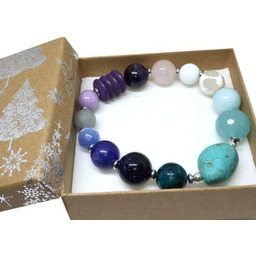 Bransoletka z kamieniami w pudełku - mix 9120