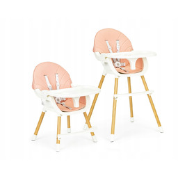 Krzesełko fotelik do karmienia 2w1 różowe Ecotoys