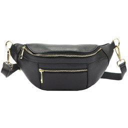 Luka damska listonoszka skóra naturalna miejska nerka kieszenie