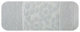 Eurofirany Ręcznik Gabi 50x90 srebrny 500 g/m2 kwiatki