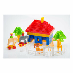 Klocki Duże Zoo 184 El Plastikowe Konstrukcyjne