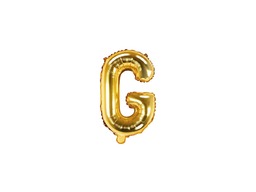Balon foliowy litera "G" złota - 35 cm