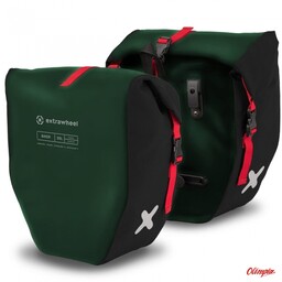 EXTRAWHEEL Sakwy tylne BIKER POLYESTER 50L green/black