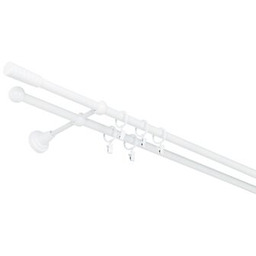 Karnisz podwójny 16/16 mm biały błysk 240 cm