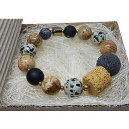 Bransoletka z kamieni w pudełku - prezent -