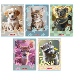 Zeszyt A5 16 kartek linia Animals HERLITZ 20