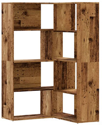 Edinos Stylowy otwarty regał narożny na książki stare