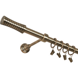 Karnisz pojedynczy 19 mm antyczny mosiądz 200 cm