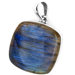 Labradoryt wisiorek oprawiony (ZAW08) Srebro [925]