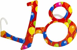 Folat - 18 urodziny balony czerwone okulary
