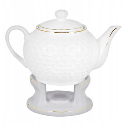 Imbryk z podgrzewaczem Oro Bianco 1L – porcelanowy