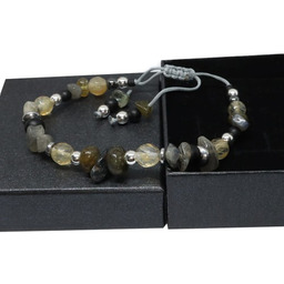 Bransoletka sznurkowa - labradoryt, cytryn 9116 [1]