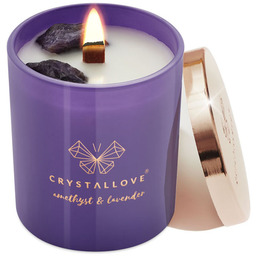 Crystallove Amethyst Soy Candle & Lavender Świeca sojowa