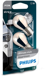 Philips Żarówki PY21W SilverVision efekt chromu