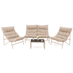 Zestaw mebli ogrodowych dla 4 osób SA2006 Beżowy