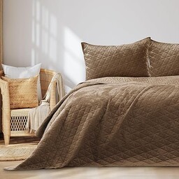 Narzuta Na Łóżko 240 x 260 cm Beżowa