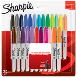Sharpie 2065405, marker Fine, mix kolorów, 24szt., 0.9mm,