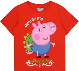 Bawełniana, czerwona bluzka z nadrukiem Świnka Peppa 6