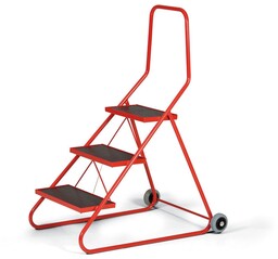 Przenośne schodki stalowe, 630 mm, 3 stopnie