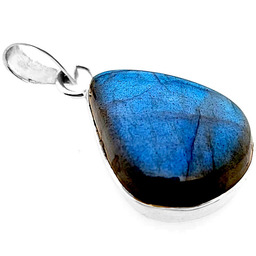 Labradoryt wisiorek oprawiony (ZAW13) Srebro [925]