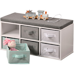 Kesper Ławka dziecięca z 6 organizerami tekstylnymi