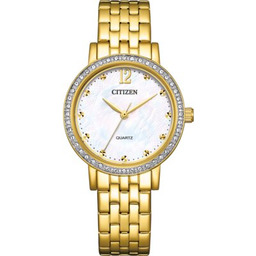 CITIZEN Zegarek Quartz Elegance EL3102-50D Złoty