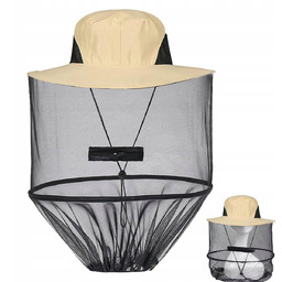 KAPELUSZ Z MOSKITIERĄ NA RYBY TURYSTYCZNY OSŁONA PODRÓŻNY