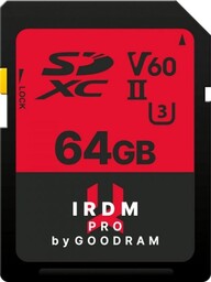 GOODRAM Karta pamięci SDXC Iridium PRO 64GB V60