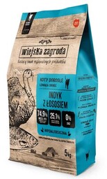 WIEJSKA ZAGRODA Karma dla kota Indyk z łososiem