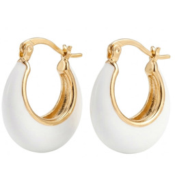 Kolczyki Damskie Kolczyki Złote Podkowa Stal Szlachetna Kolczyki