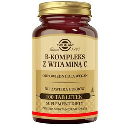 Solgar B-Kompleks z witaminą C, 100 tabl.