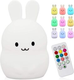 Silikonowa Lampa nocna Królik średnia + pilot 700