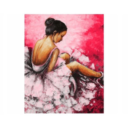 Obraz Baletnica różowym tle