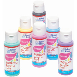 Baker Ross Farby akrylowe jednorożce, 6 sztuk, farba