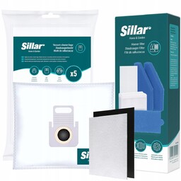 5x Worki + zestaw 7x filtrów Sillar