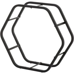 PATIO Stojak na drewno Hexagon Czarny 75kg