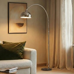 Lampa Podłogowa Lindby, Tonka, metaliczny, salon, metal, nowoczesny